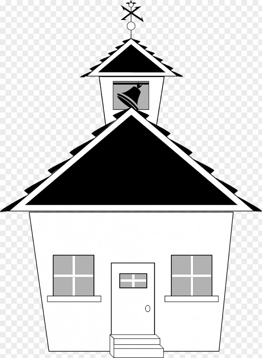 School Buildings Black And White Clip Art PNG