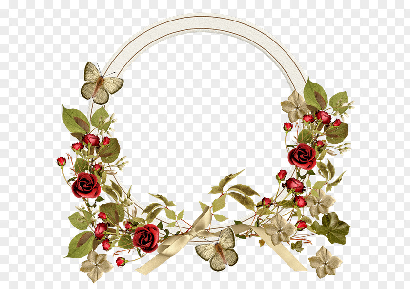 Wreath Garden Roses Scrapbooking Floral Design Flower PNG
