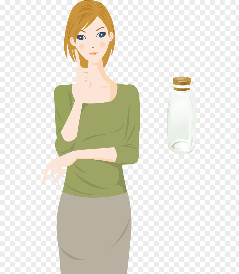 A Finger Woman And Bottles Digit PNG