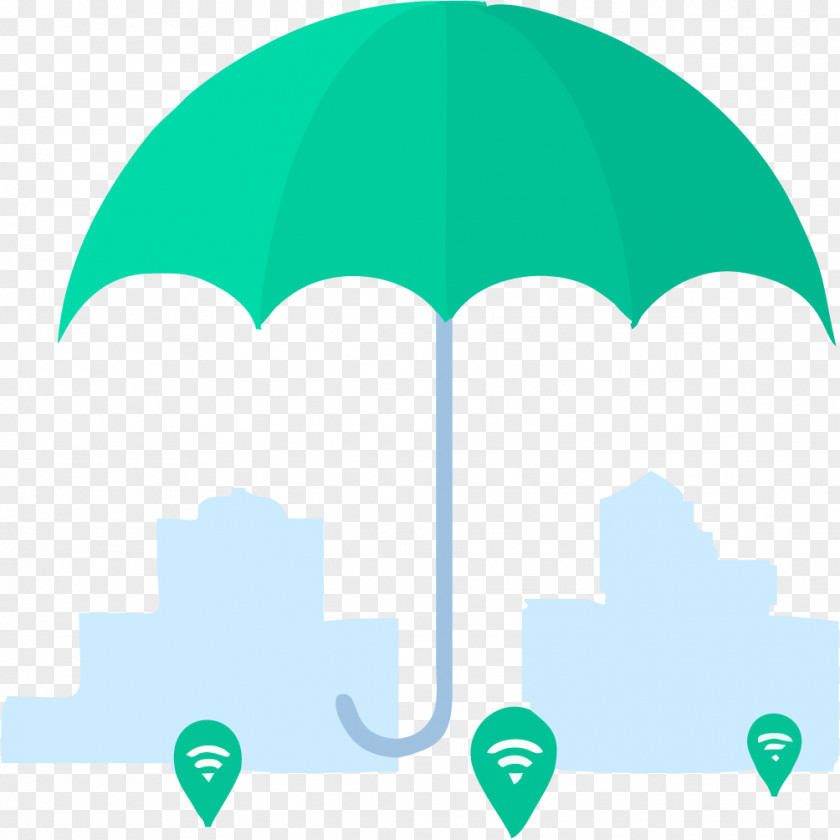 Vector Green Umbrella PNG