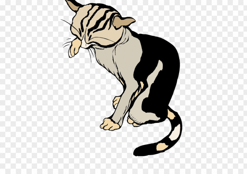 Cartoon Cat Whiskers Tiger Clip Art PNG