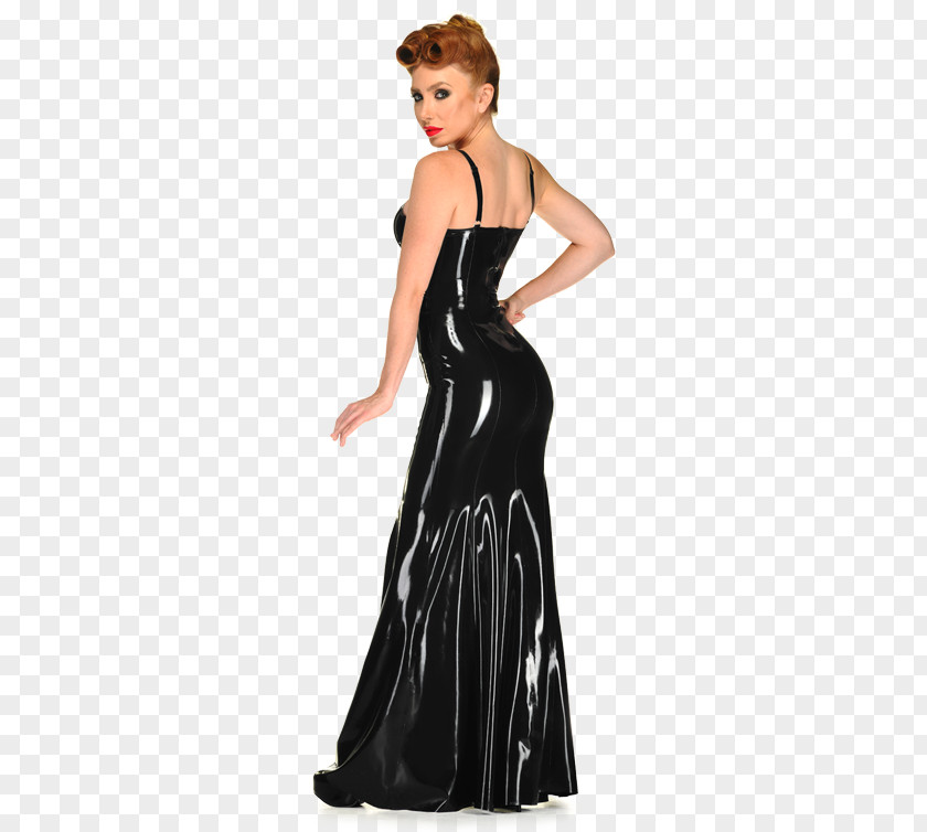 Evening Dress Little Black Shoulder Satin Gown PNG