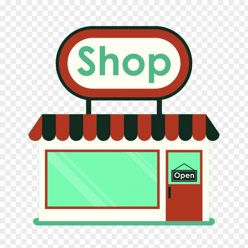 Flat Shop Window Shopping Storefront Royalty-free Clip Art PNG