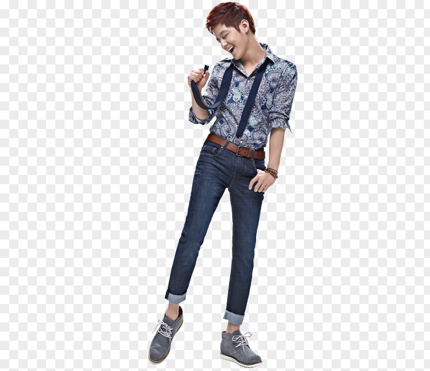 Korean Actor Jeans South Korea Denim Fashion Shoe PNG