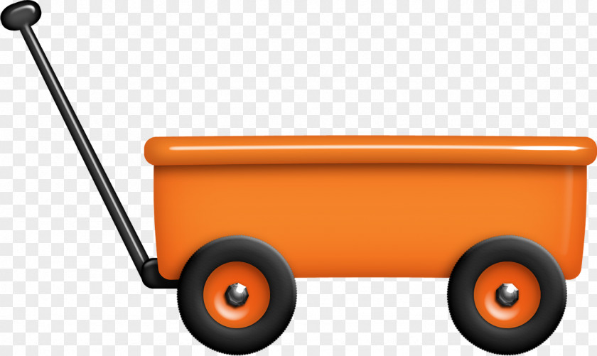 Orange Trolley Cart Wheel PNG