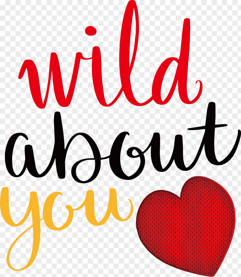 Wild About You Valentines Day Valentine PNG