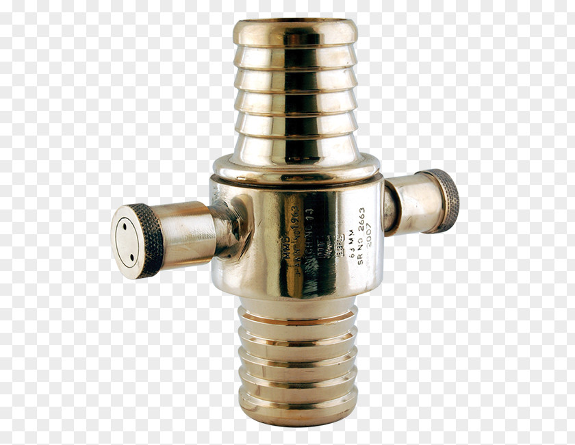 Brass Hose Coupling Fire Pipe PNG