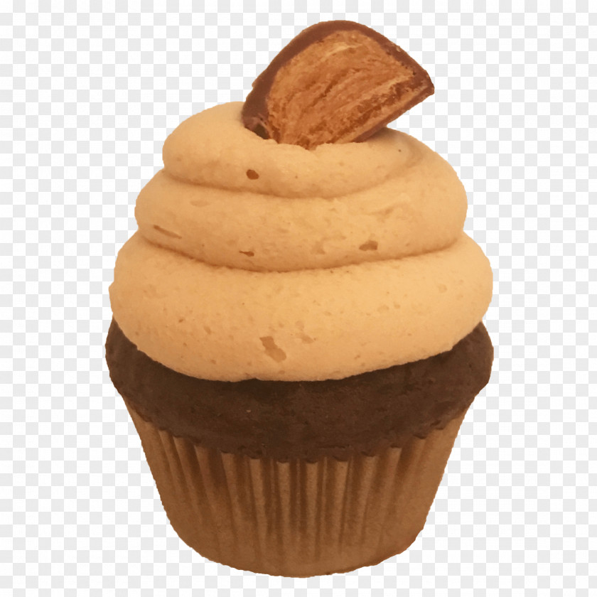 Chocolate Cupcake American Muffins Peanut Butter Cup Cream Praline PNG