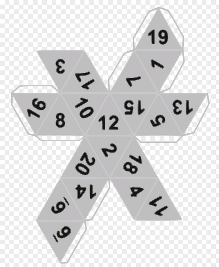 Dice D20 System Dungeons & Dragons Paper Game PNG