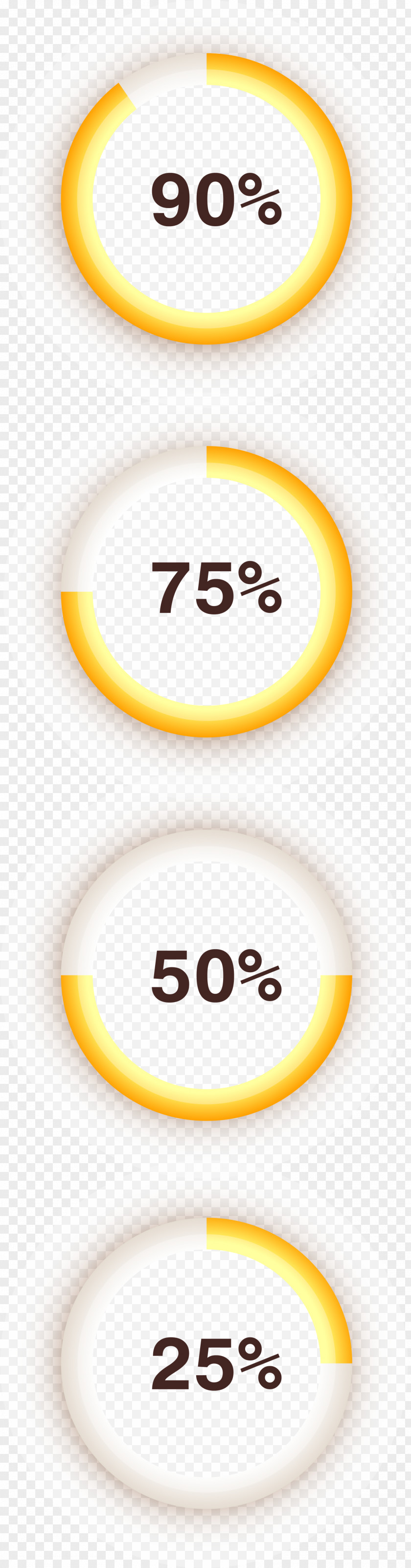 Hand Painted Yellow Circle Download Progress Bar PNG