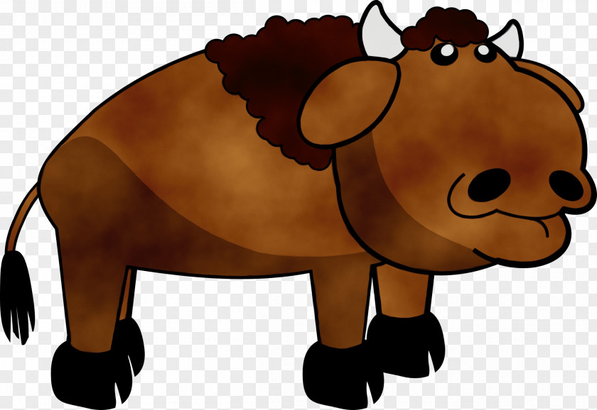 Animated Cartoon Animal Figure Clip Art Snout Bovine Terrestrial PNG