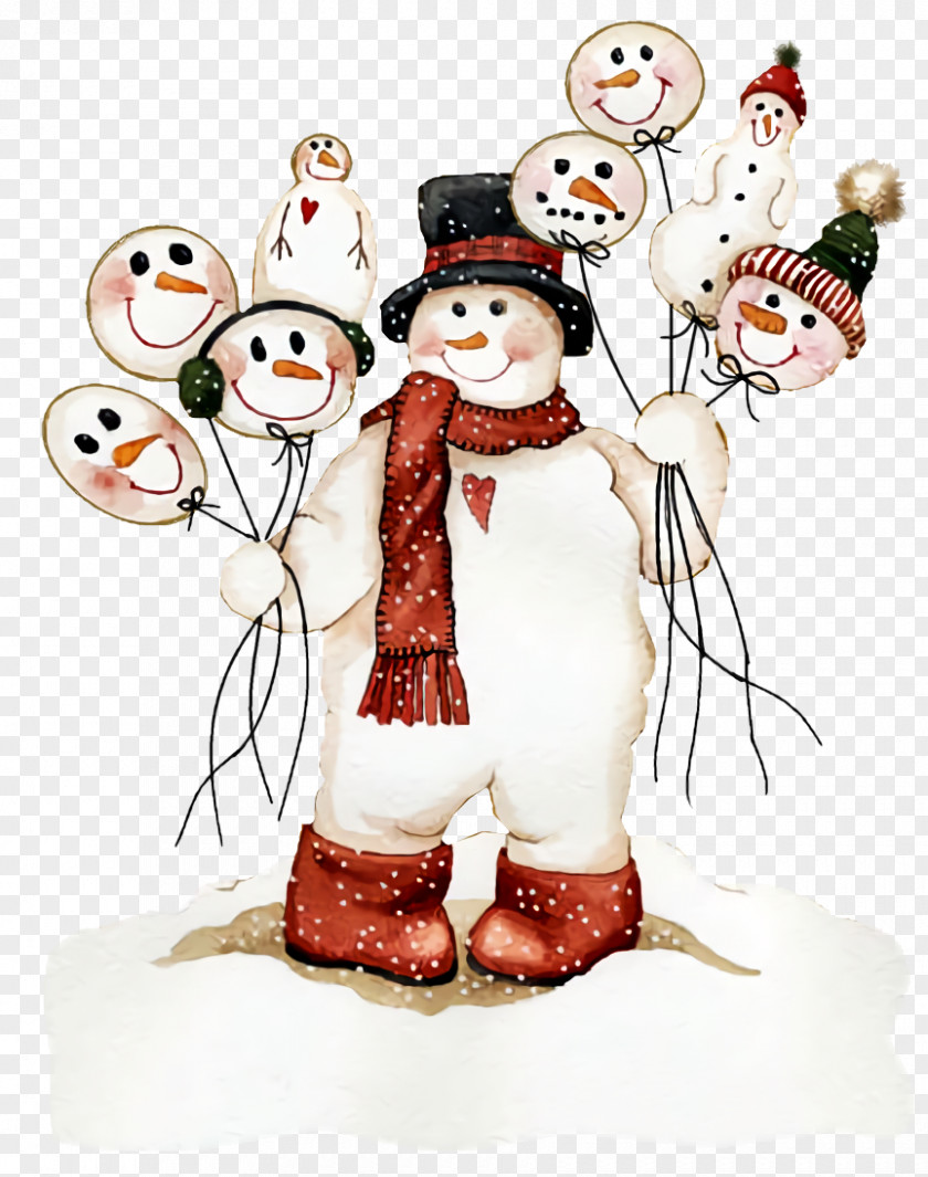 Cartoon Snowman Christmas PNG