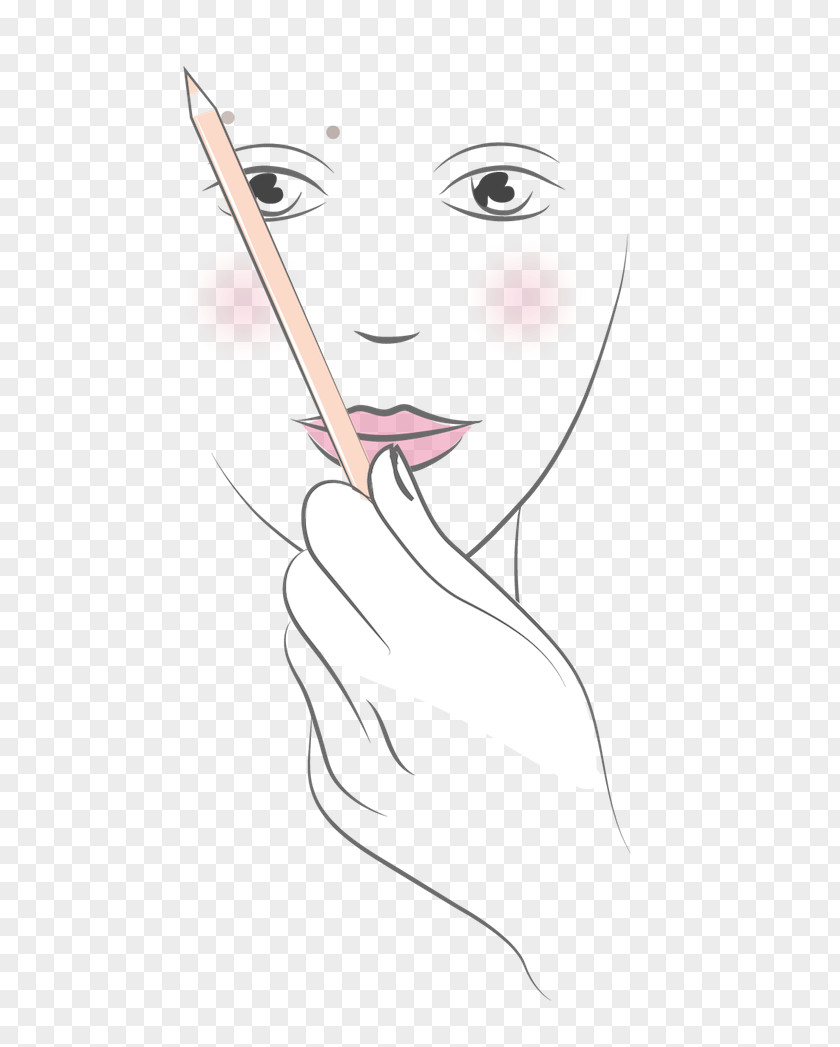 Eye Eyebrow Cheek Sketch PNG