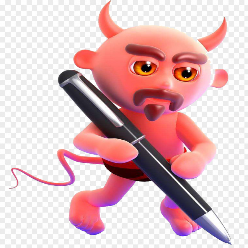 Satan With A Pen In His Hand Devil PNG