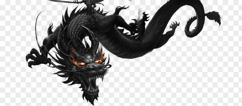 Dragon Chinese Ink Wyvern PNG
