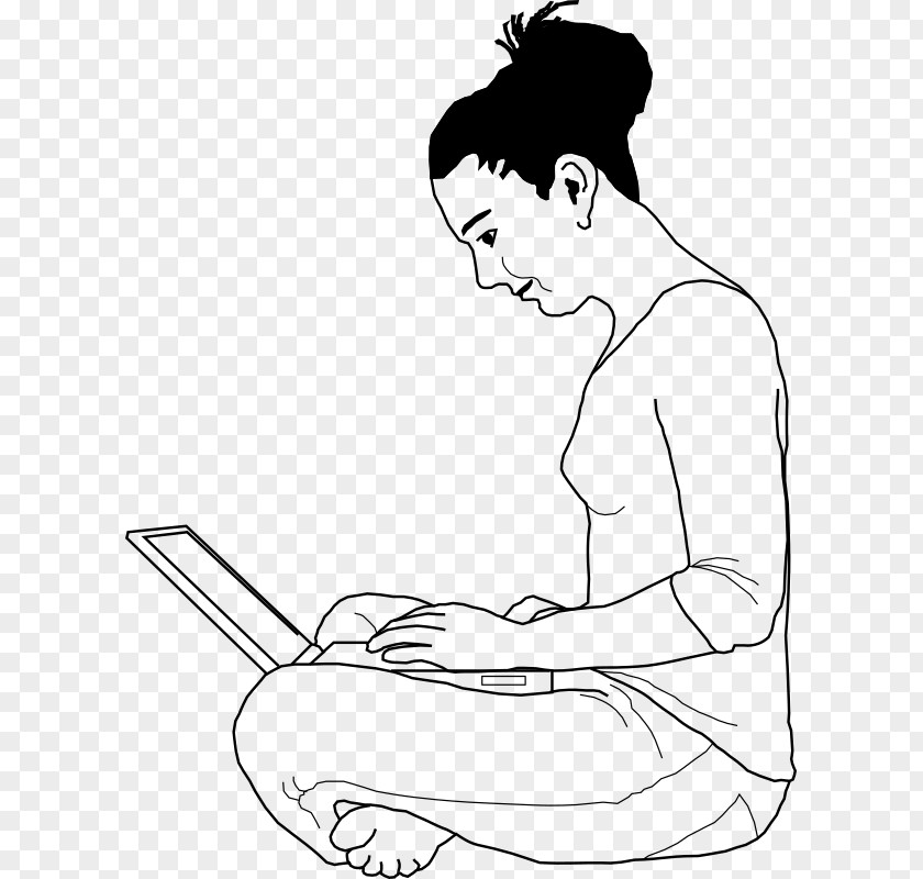 Laptop Typing Drawing Computer Clip Art PNG