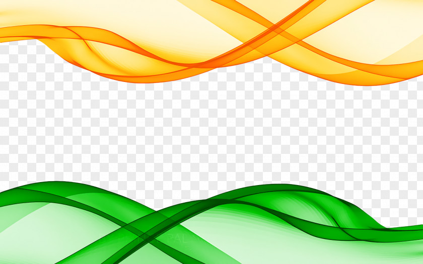 Orange Yellow India Independence Day Background Green PNG