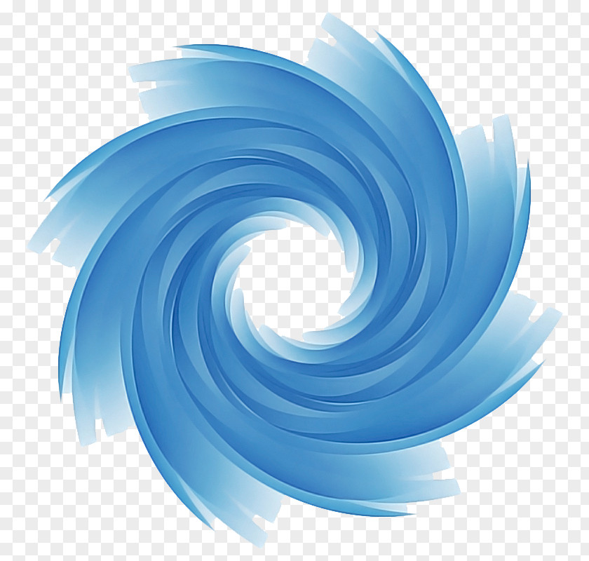 Spiral Electric Blue Document PNG