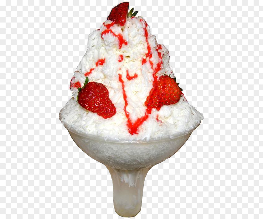 Strawberry Milk Is Soaked In Ice Cream Sundae Frozen Yogurt PNG