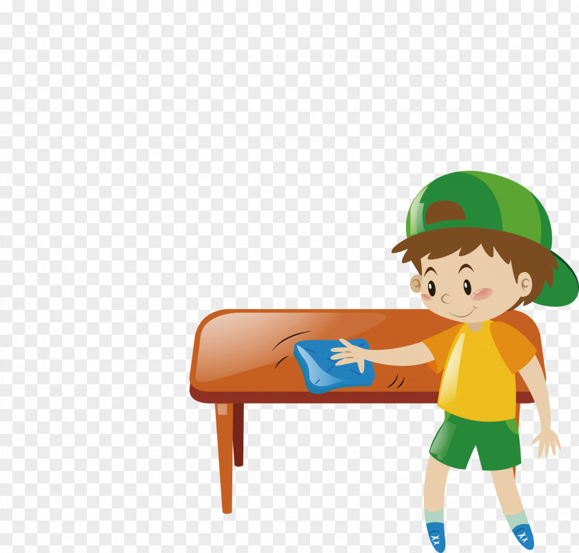 Wipe The Table Boy Cleaning Clip Art PNG