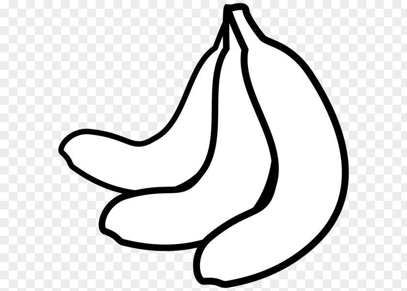 Banana Black And White Monochrome Painting Fruit Clip Art PNG