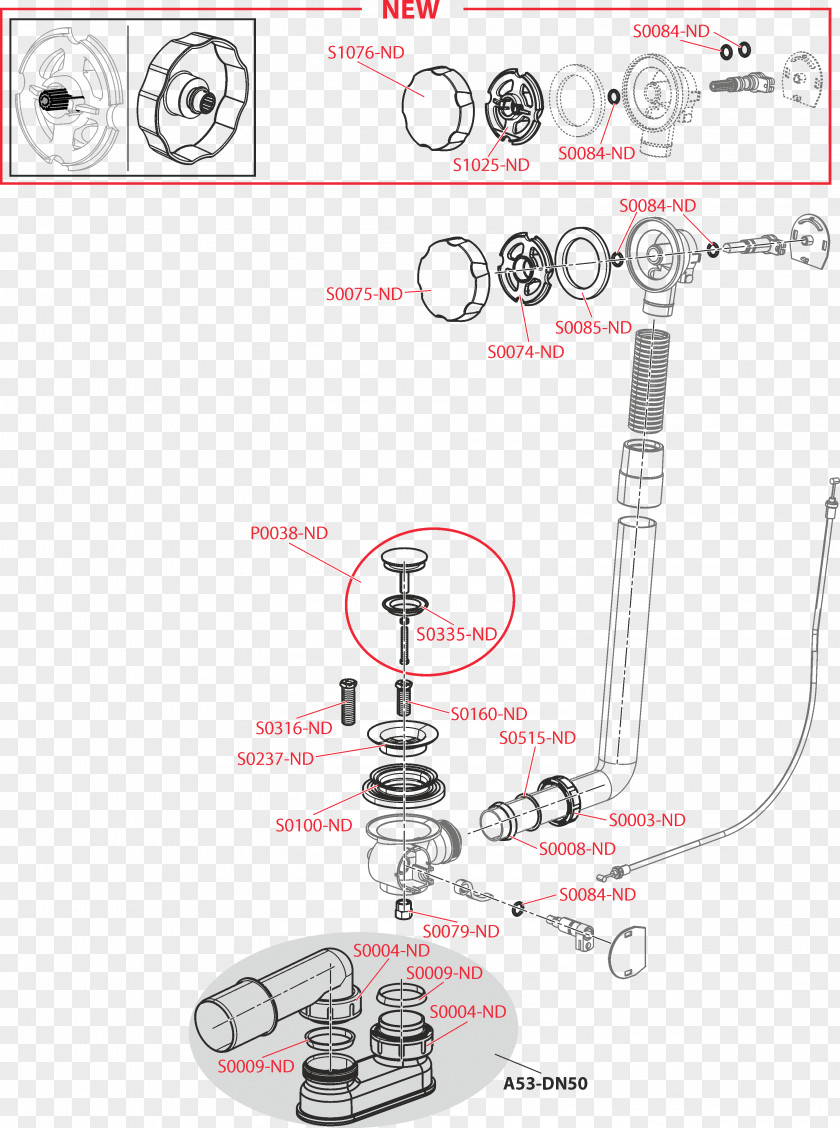 Bathtub Trap Siphon Drain Metal PNG