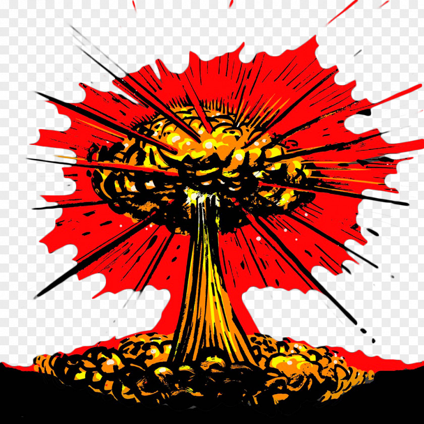 Hand-painted Explosion Effect Material PNG