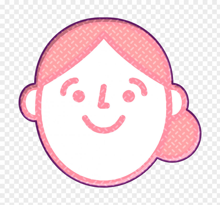 Woman Icon Emoji Happy People PNG