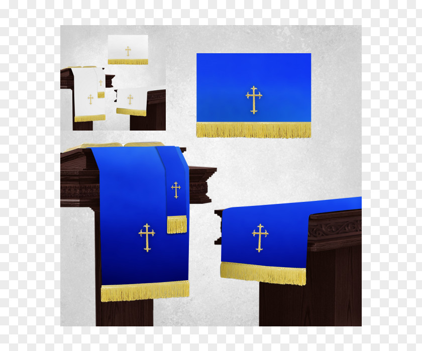 Church Altar Parament Pulpit Christian Blue PNG