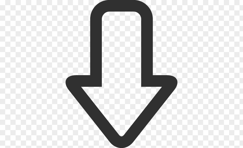 Down Triangle Symbol Line PNG