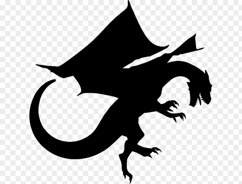 Dragon Silhouette Clip Art PNG