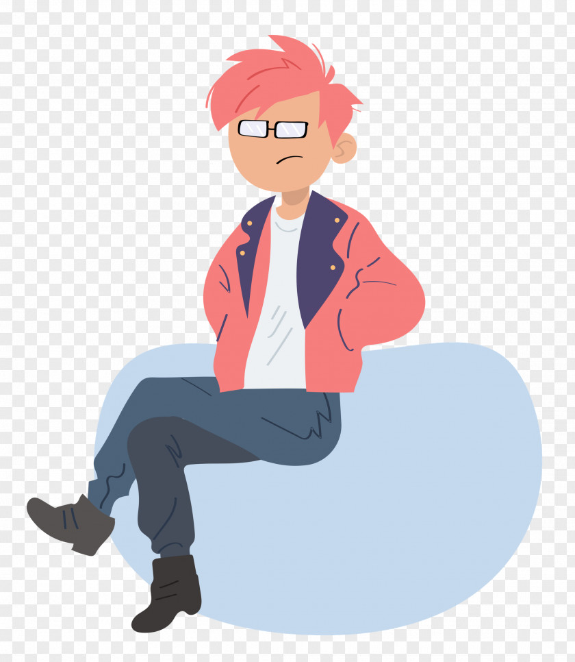 Cartoon Character Sitting Shoe Joint PNG