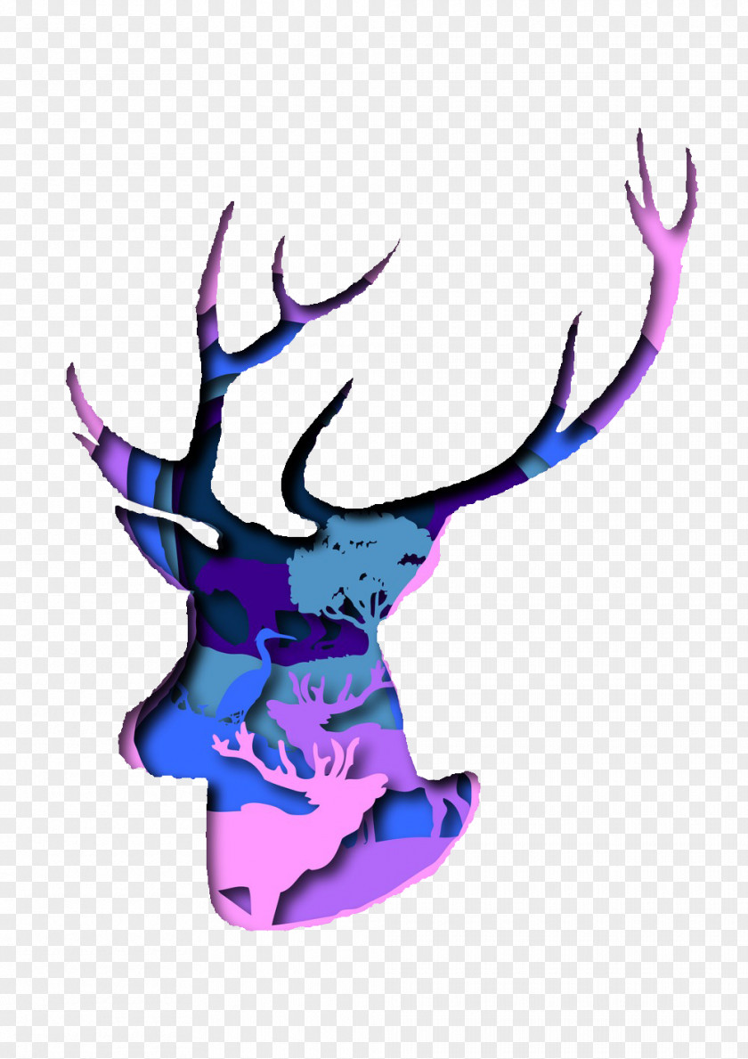 Deer Antler Purple Clip Art PNG