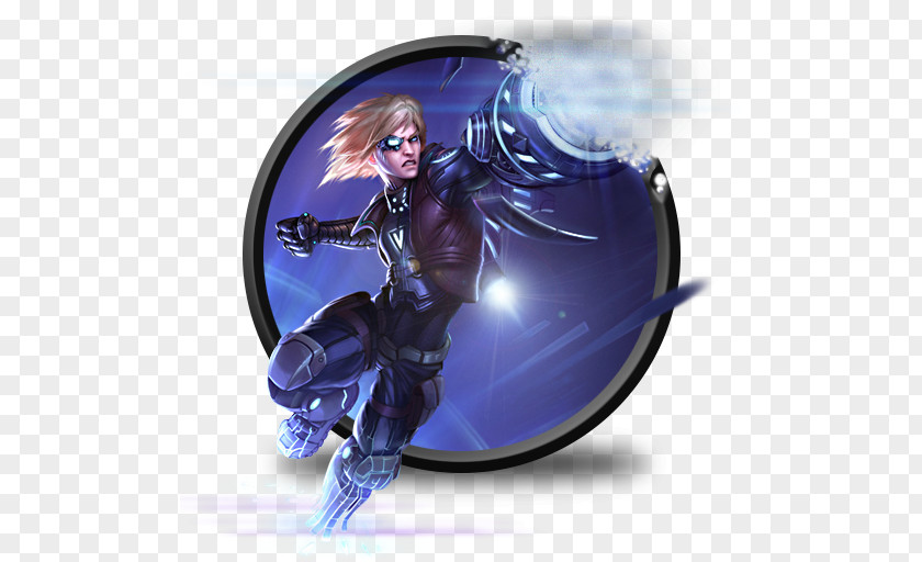 Ezreal Pulsefire Without LoL Logo Purple Electric Blue Fictional Character PNG