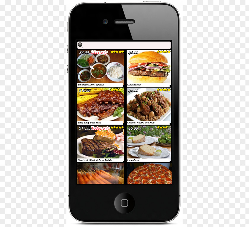 Menu Dish Fast Food Home Screen PNG