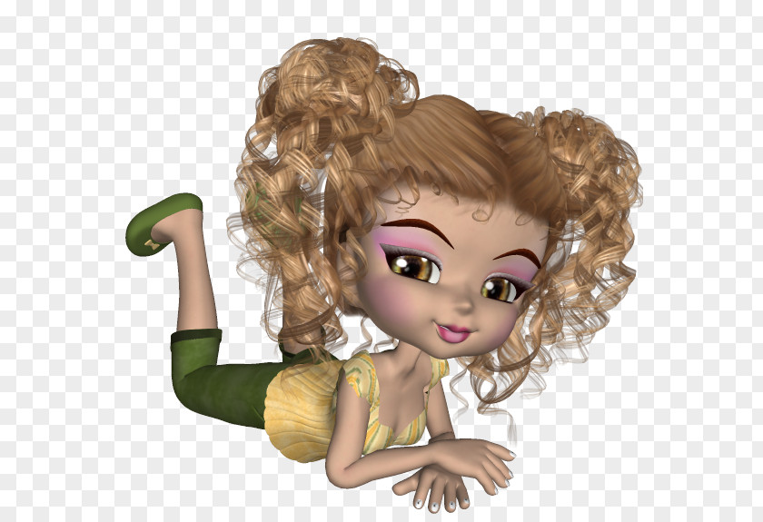Doll Brown Hair Character Cartoon PNG
