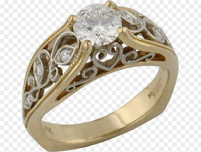 FILIGREE Wedding Ring Jewellery Gemstone Silver PNG