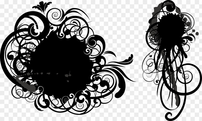 Black Circle Effect Grunge Pattern PNG