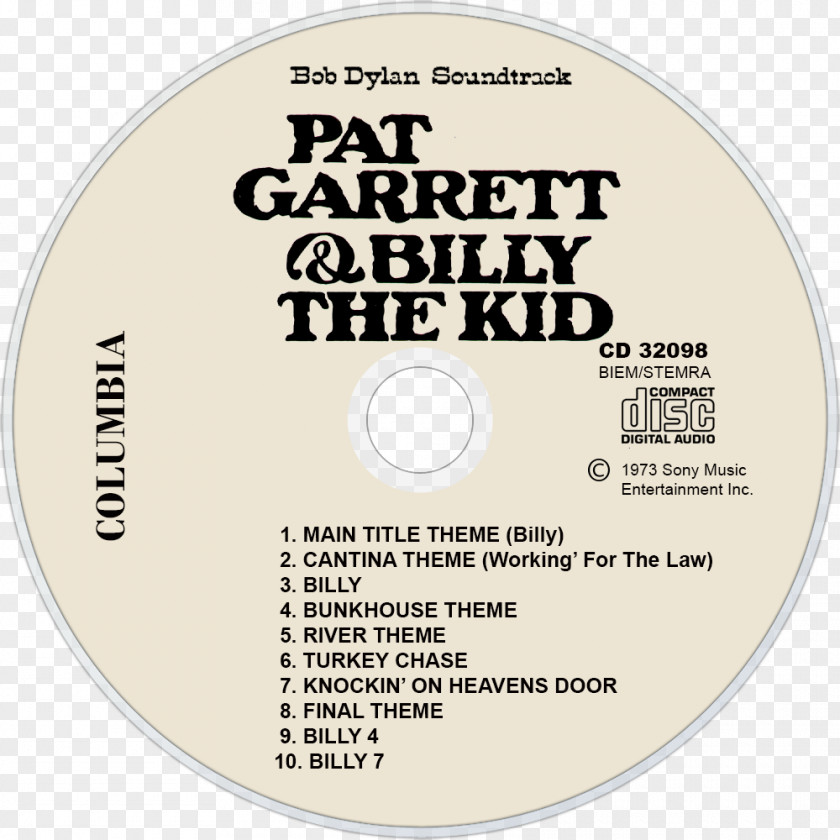 Bob Dylan Pat Garrett & Billy The Kid Album Soundtrack 1 PNG