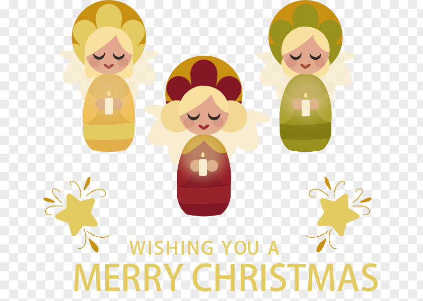 Hold A Candle Doll Card Cover Christmas Clip Art PNG