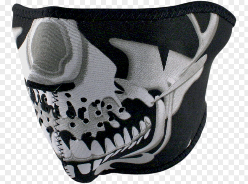 Skull Moto Mask Neoprene Headgear Face PNG