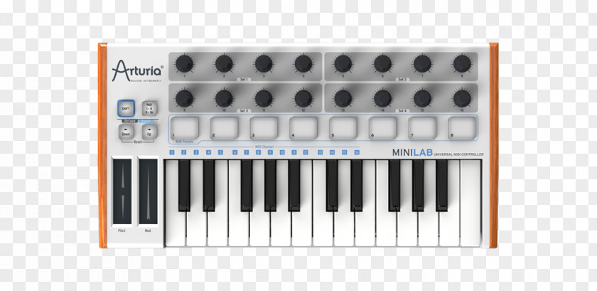 Drum Machine Arturia MiniLab MKII MIDI Controllers Keyboard 25 PNG