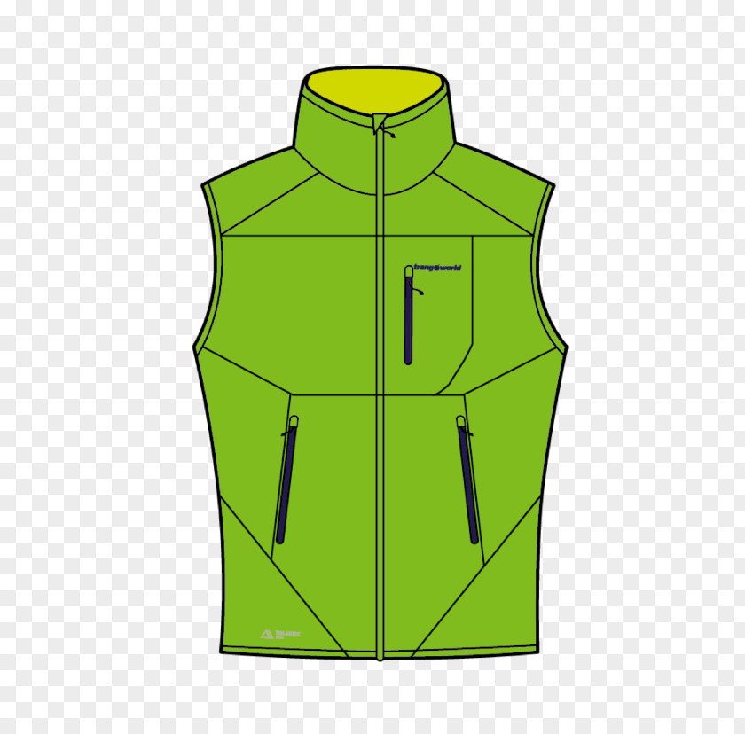 Jacket Gilets Green Sleeve PNG