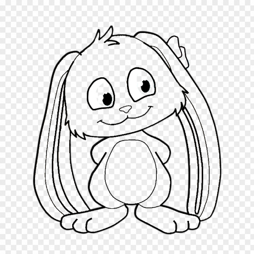 Rabbit Snuggle Bunny Drawing Cartoon Line Art PNG