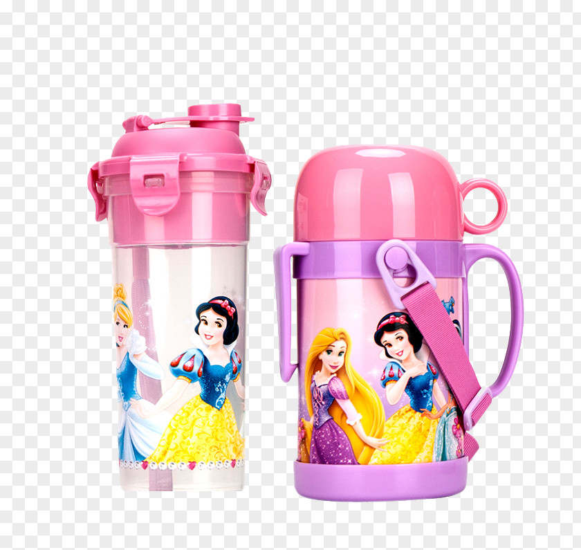 Snow White Cartoon Mug Plastic Bottle Cup Vacuum Flask PNG