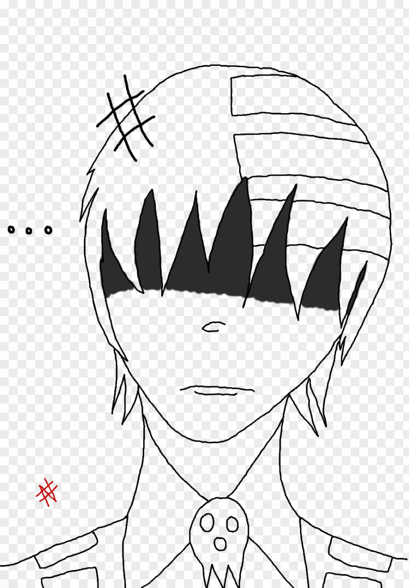 Death The Kid Line Art /m/02csf Drawing Ear PNG