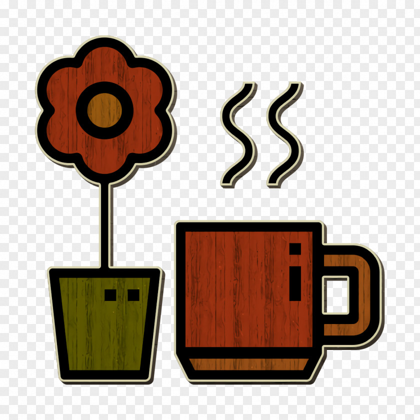 Flower Icon Coffee Cup Office Stationery PNG
