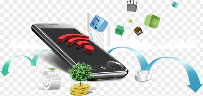 Phone And Arrows Mobile Advertising Download Commerce PNG