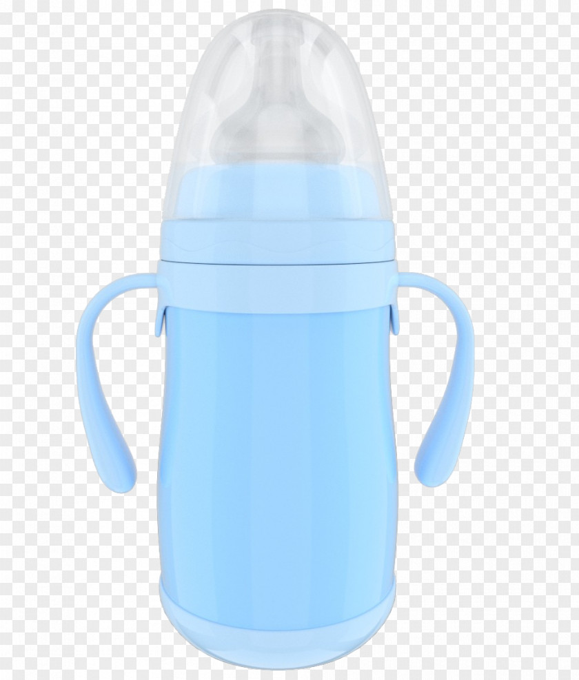 Blue Baby Bottle Water Pacifier PNG