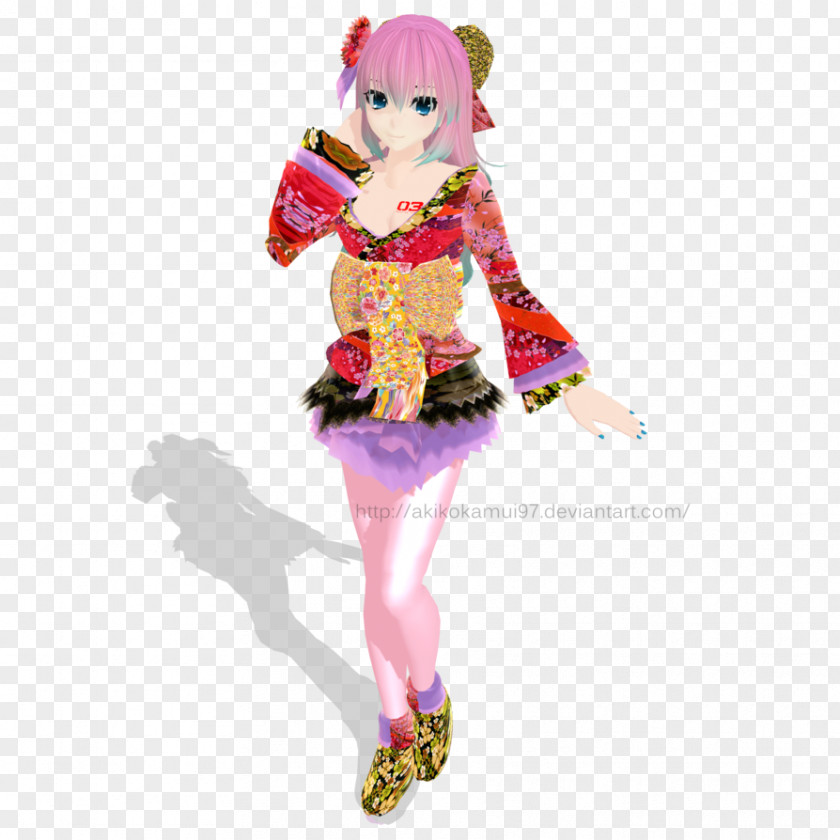 Gachapoid Kimono Megurine Luka Hello Kitty Clothing Yukata PNG